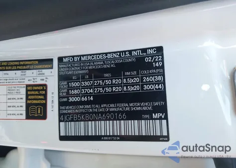 2022 Mercedes-Benz Gle 450 4Matic z USA, uszkodzony, nr VIN 4JGFB5KB0NA690166